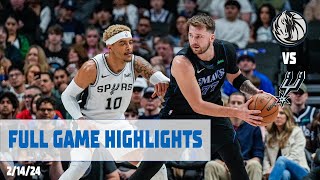 Luka Doncic (27 points) Highlights vs. San Antonio Spurs | 2\/14\/24