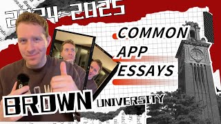 Brown University 2024 Common App Essays #brown #commonapp #collegeadmissions #essay