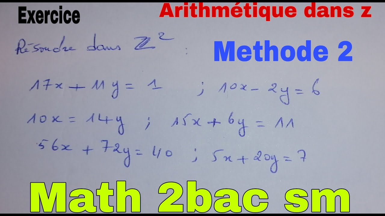 equations diophantiennes.....math 2bac sm