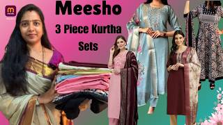Meesho 3 Piece Beautiful Kurtha Sets Collections. Festive &amp; Function Collection. #meeshocreator