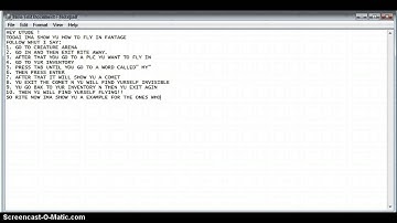 how to fly in fantage (works in 2013)
