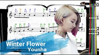 Winter Flower | Younha | Violin SHEET MUSIC [With Fingerings] [Level 3]