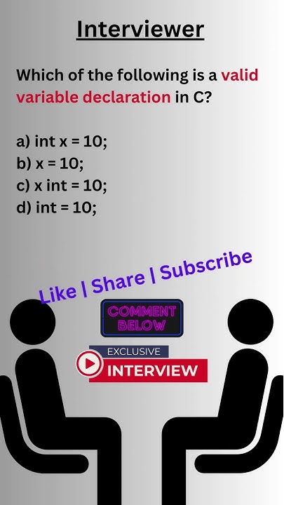 Variable declaration in C #shorts #mostimportantquestions - YouTube