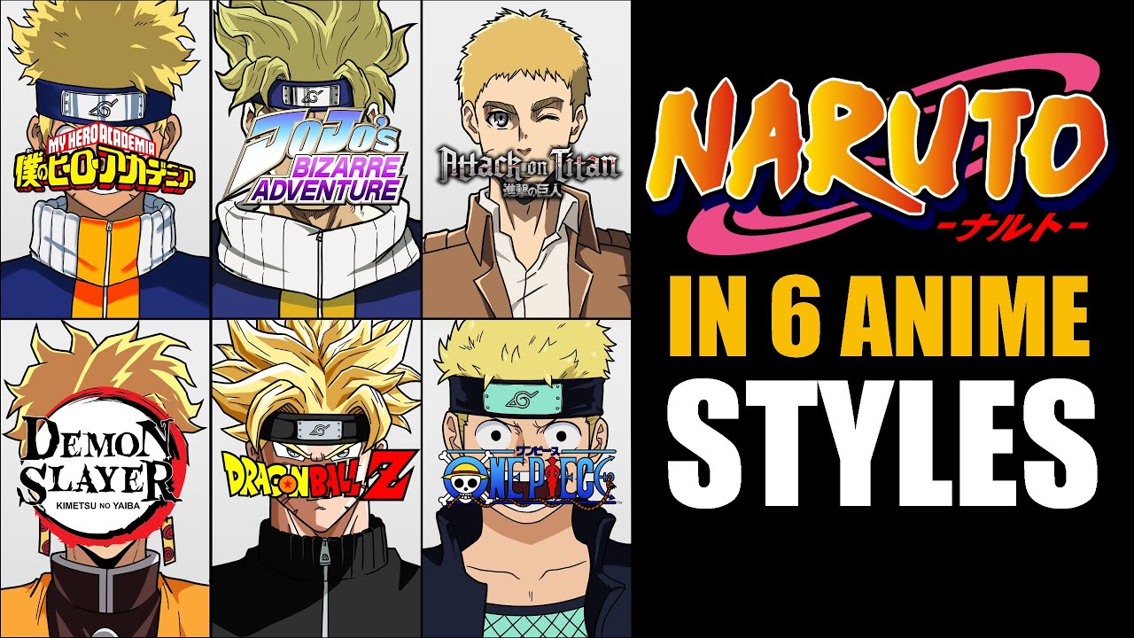 Drawing Naruto In 6 Different Anime Styles Digital Art Challenge Drawing naruto in 6 different anime styles digital art challenge