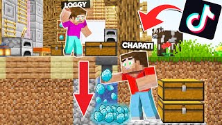 STEALING LOGGY DIAMONDS WITH TIK TOK HACKS | MINECRAFT