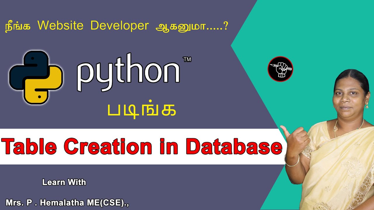Learn Python - Table Creation in Database Detailly Explained in Tamil ...