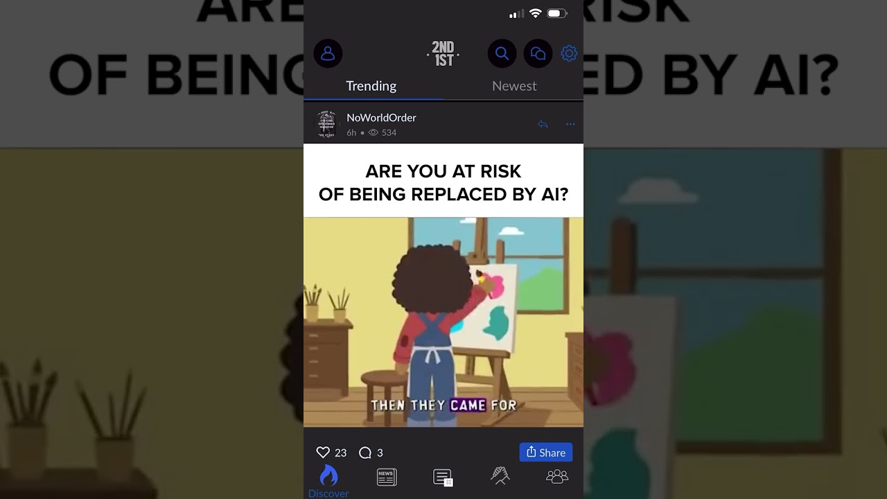 Check out this post on the 2nd1st app about us being replaced by AI!