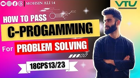 C Programming Vtu ||18cps13/23 ||Passing Strategy 🔥