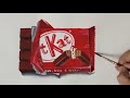 KitKat chocolate painting with poster colours || Realistic painting