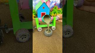 😱 Mini Tractor Making Strong Cement Pillar | Amazing Construction Machine #shorts #youtubeshorts