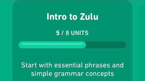 *Let’s learn Zulu with Duolingo