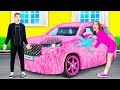 ピンクの車と黒い車のチャレンジ PaRaRa Challenge