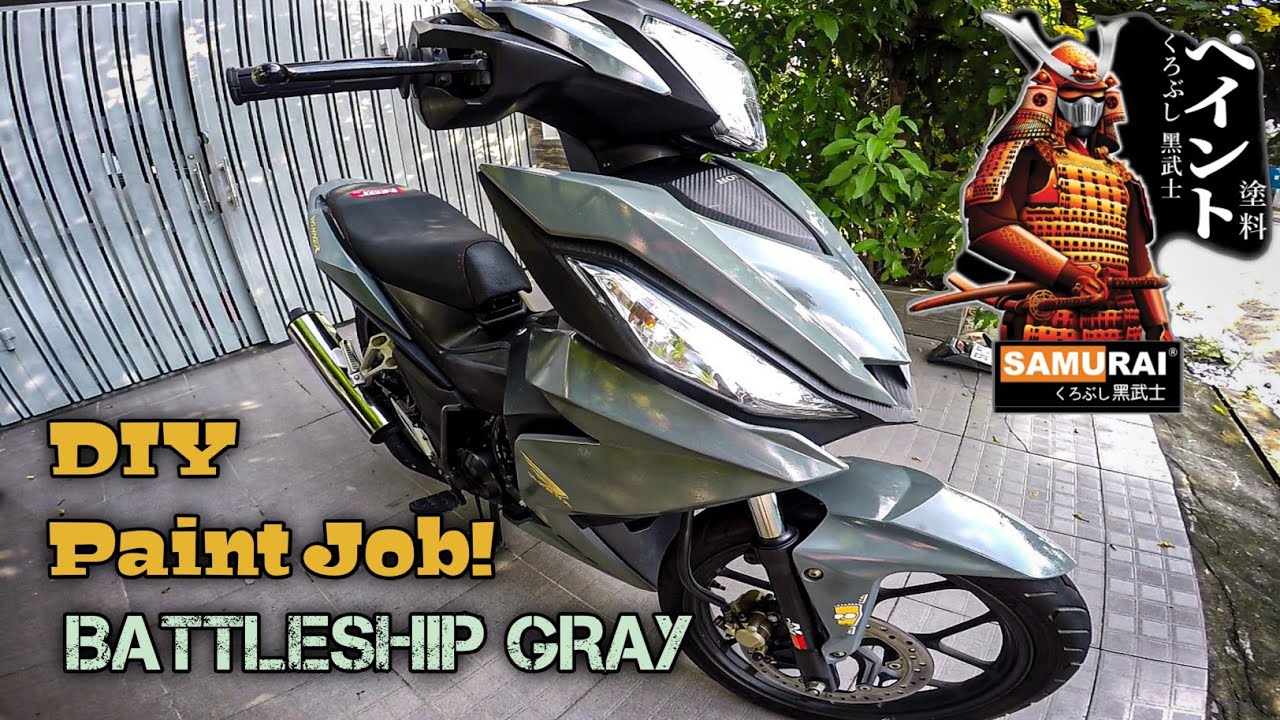 Fairing Set Paint Job Battleship Gray Using Samurai Paint YouTube