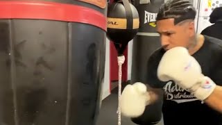 FERNANDO VARGAS JR ON THE HEAVYBAG LOOKING SHARP AND READY