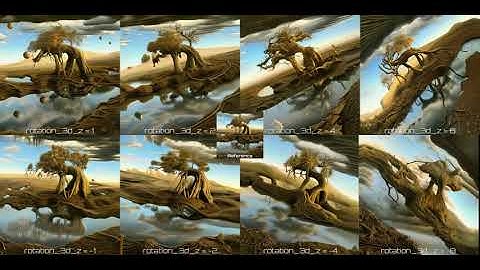 Deforum Animation - *rotation_3d_z* comparison