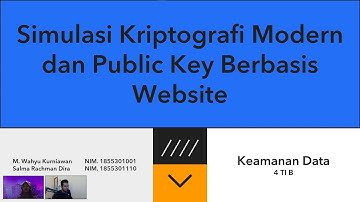 Demo Video Simulasi Kriptografi Modern Dan Public Key Berbasis Website - Keamanan Data