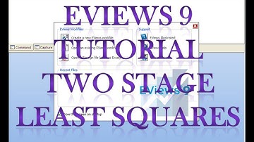 Eviews 9 Tutorial Two Stage Least Squares