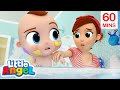 Bath Time Safety! | 🧼😃 Little Angel | Cartoons for Kids - Explore With Me!