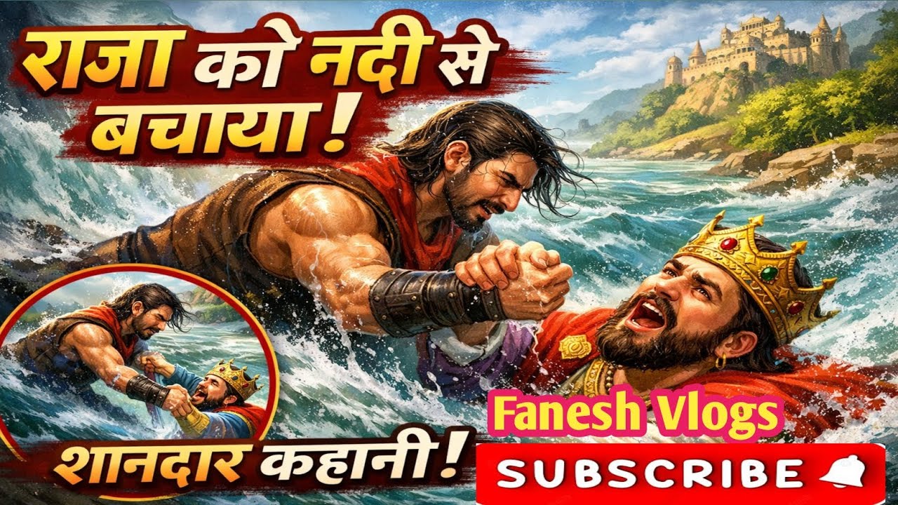 राजा को नदी से बचाया /शानदार कहानी जरूर देखे।