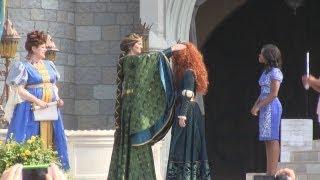 Full Princess Merida coronation ceremony at Disney's Magic Kingdom - 11 princesses gather