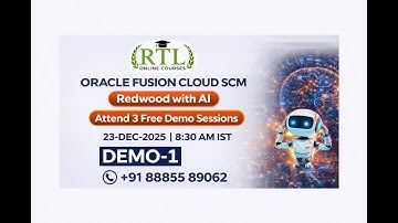 Oracle Fusion Cloud SCM Training | Redwood | AI | Interview Clear | Placement