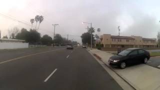 Intentional close pass on cyclist on Barranca/Route 66 in Azusa, CA