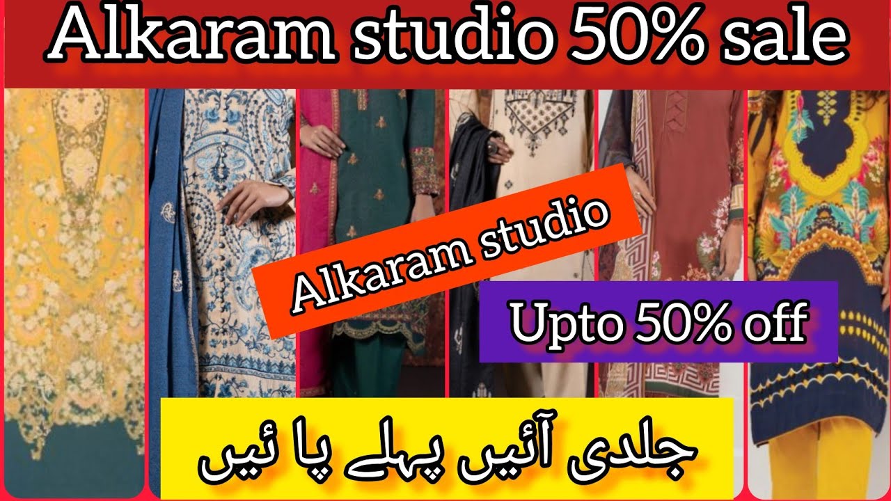 Alkaram studio 50 off sale/Alkaram studio flate 50 off sale/Alkaram