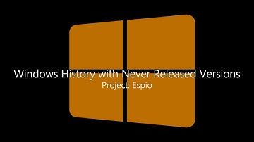 ∞ Windows History with Never Released Versions (Project: Espio) ∞