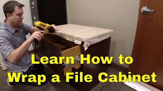 How to wrap a file cabinet using the 3M Di-Noc Architectural Finish Doing live streaming