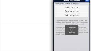 Restore a previously generated Dropbox backup