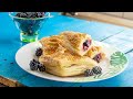 Easy blackberry puff pastry turnovers recipe