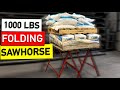 Awesome! SAWHORSE Build Folding Lightweight, Cheap to build - Plans Available