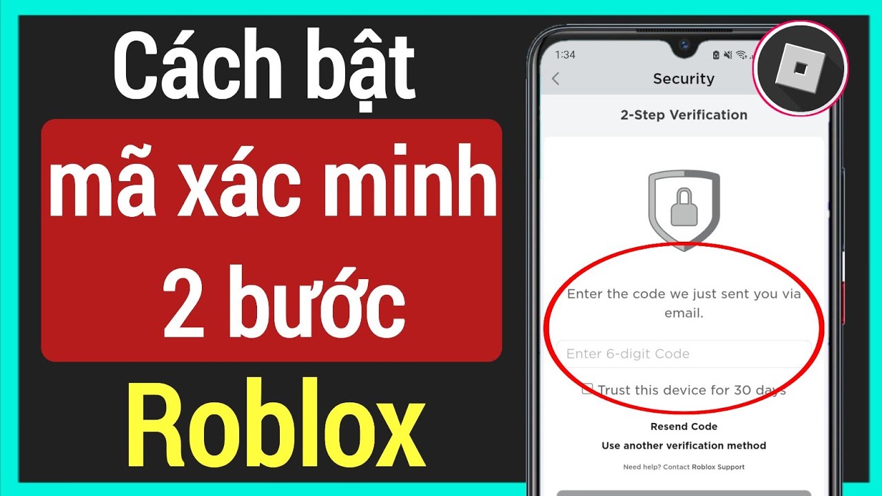 Cách bật xác minh hai bước trên Roblox - 2024 | Bật Roblox 2 - Xác minh ...