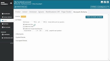 How to use the account actions tool in Mass Planner