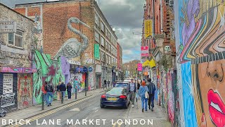 London Walk | Brick Lane Sunday Market - April 2023 - Whitechapel, Columbia Road Flower Market