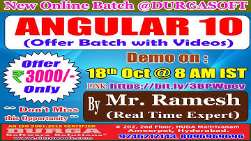 ANGULAR 10 Online Training @ DURGASOFT