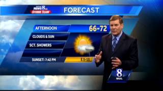 Partly cloudy, cool conditions expected
