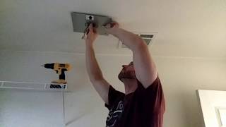 DIY Easy Install: 1x2' White LED EdgeLit Flat Panel Flushmount (Commercial Electric)