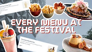 Every Menu At The 2025 Epcot International Food and Wine Festival