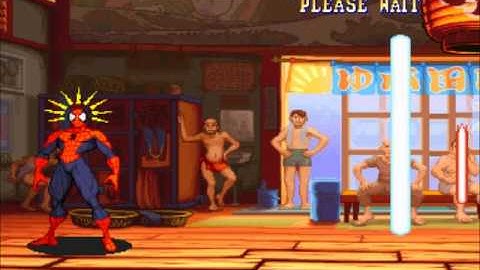 Marvel vs Capcom(Arcade)-Spider-Man/Ryu Playthrough