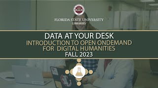 Data @ Your Desk (Fall 2023): Introduction to Open OnDemand for Digital Humanities