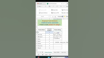 How to create Product Rating in Excel Complex Question  | #excel #exceltips #exceltricks #excercise