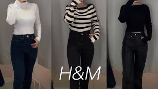 [148cm 40kg] H&M 가을신상니트 Look 3 코디 | 기본템,데일리룩 |흐앤므