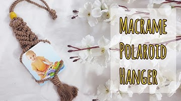 Macrame Polaroid hanger | Macrame photo frame and mirror hanger | Boho wall hanging | Car hanging