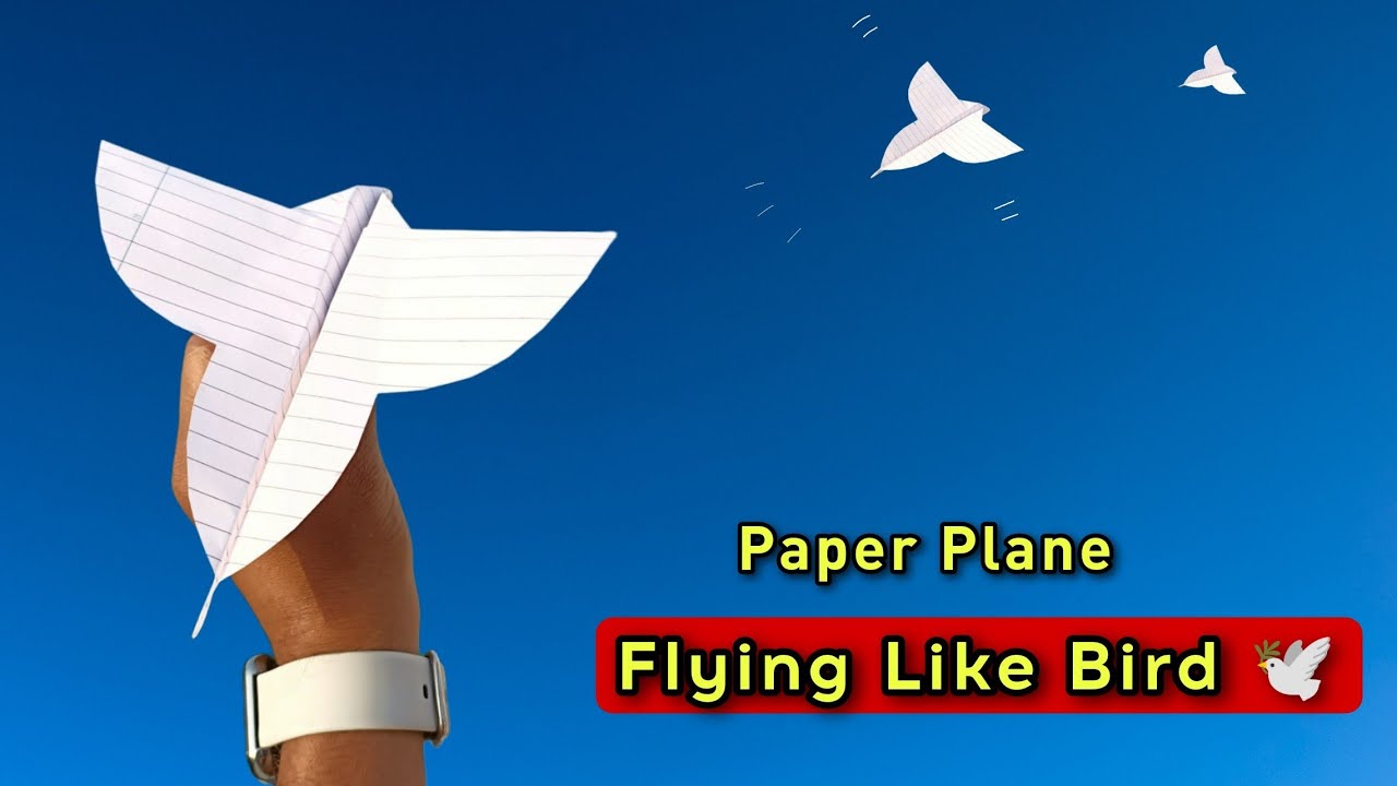 How to make paper bird, paper notebook plane (flying like bird) , best