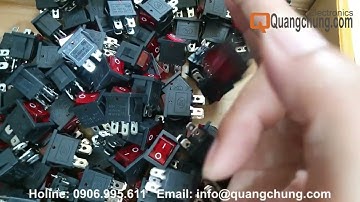 Review Công Tắc ON-OFF Đèn 6A 4 Chân #dientuquangchung #KCD1