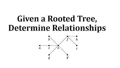 Given a Rooted Tree, Determine Relationships