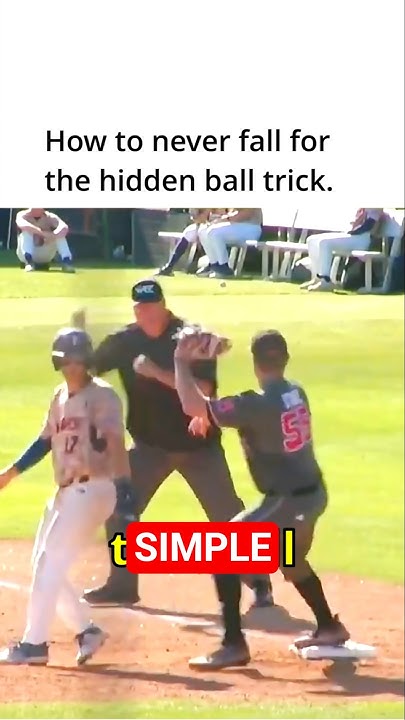 Never Fall for the Hidden Ball Trick Again #baseball - YouTube