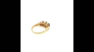 Natural Ruby & Diamond Ring 14K Solid Gold 1.23tcw Ruby Ring July Birthstone Ring Cluster Ring Net Worth