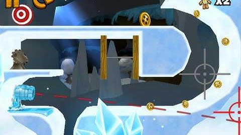 Ragdoll Blaster 3 Crystal Caves 2-4 Loopy 3 Stars Tutorial Walkthrough